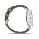 Смарт-годинник Garmin fenix 5S Plus Sapphire білий з сірим замшевим ремінцем
