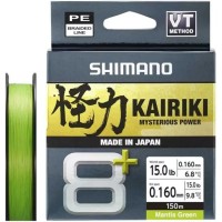 Шнур Shimano Kairiki 8+ 150m (Mantis Green) 0.16mm 15lb/9.8kg