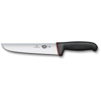 Кухонний ніж Victorinox Fibrox Butcher лезо 20см з чорн-черв. ручкою Dual Grip
