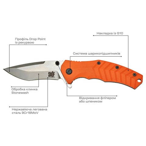 Нож Skif Griffin II SW ц:orange