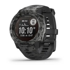 Смарт-годинник Garmin Instinct 3 (45 мм) Solar білий камінь/білий/синя блискавка