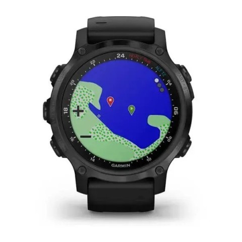 Смарт-годинник Garmin Descent Mk2S карбоново-сірий DLC з чорним ремінцем