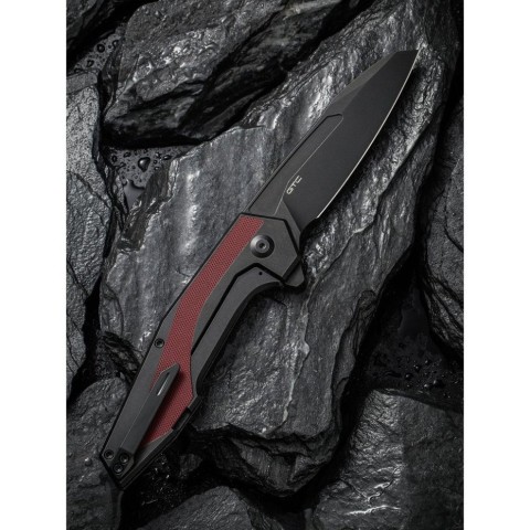 Ніж складаний туристичний Civivi Hypersonic, (9.4 см) 14C28N / Steel & G10 чорно-бордовий