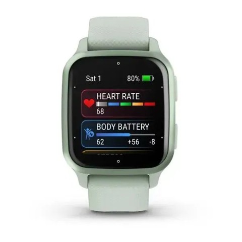 Смарт-часы Garmin Venu Sq 2 ментоловые с безелем металлик