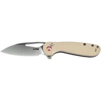 Нож CJRB Lago SW, AR-RPM9 Steel, G10, ц:desert tan