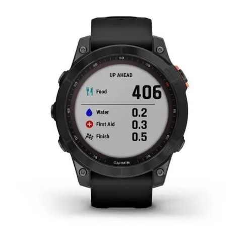Смарт-часы Garmin fenix 7 Solar сланцево-серые с черным ремешком