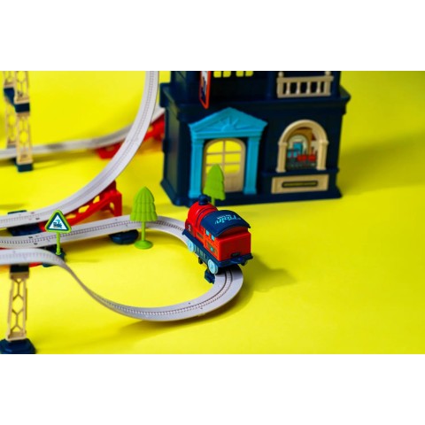 Ігровий набір OTAMANKO ХОРОБРИЙ ПАРОВОЗИК трюкова залізниця, 173 деталі,