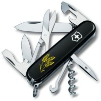 Складаний ніж Victorinox CLIMBER UKRAINE Колоски пшениці жовт. 1.3703.3_T1338u
