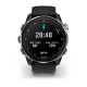 Смарт-часы Garmin Descent Mk3i (51 мм) серебрянно-черные PVD титановые с черно/серым силиконовым ремешком