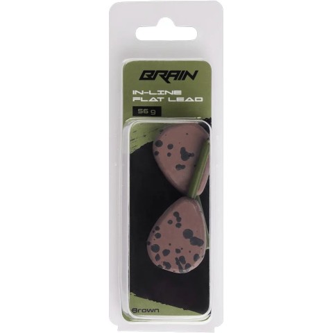 Грузило Brain In-Line Flat Lead 110g 2шт/уп green