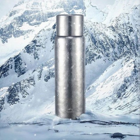 Термос титановий з чохлом Naturehike CNK230CF012 600 ml