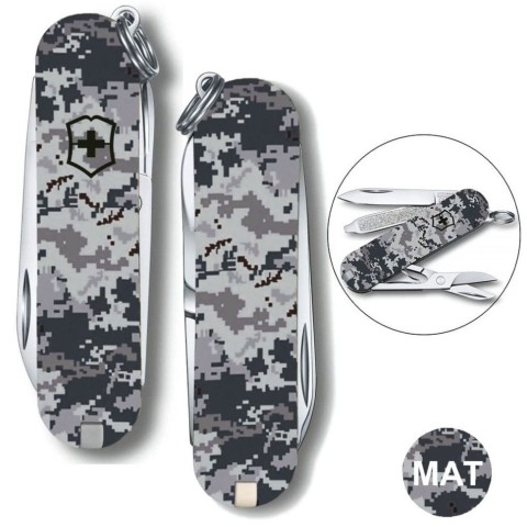 Складаний ніж Victorinox CLASSIC SD ARMY Піксель синій 0.6223.3.W3942pw