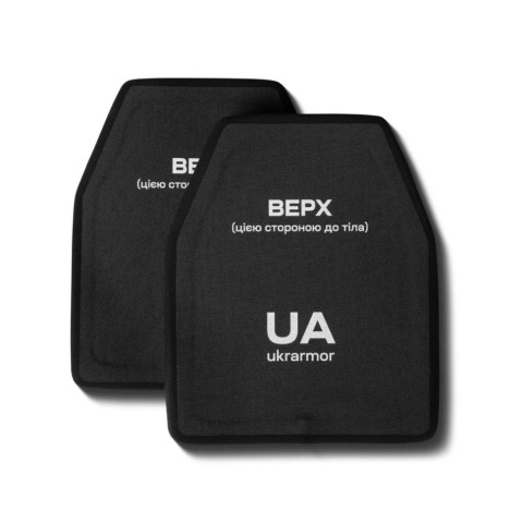 Комплект бронеплит поліетиленових Ukrarmor 3 класу. Вага 2.76 кг. Розмір M (25х30 см.) комплект (UM.008.0003)