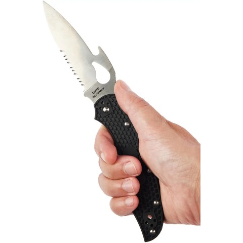 Нож Spyderco Byrd Cara Cara 2 Emerson, 8Cr13MoV, FRN, полусеррейтор ц:black