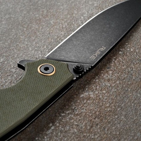 Ніж складаний туристичний Ruike P801-G, (8.6 см) 14C28N / G10 оливковий