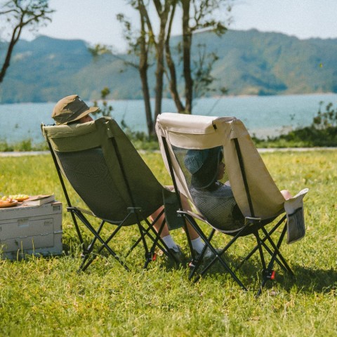 Стілець складаний Naturehike Sea Star 002 CNK2550JJ019, вуглецева сталь, олива