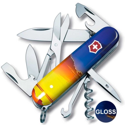 Ніж Victorinox Climber Ukraine 91мм,14функ ,Світанок