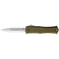 Нож Microtech Hera II Mini D/E Stonewash, полусеррейтор od green