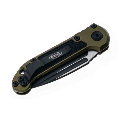 Ніж Microtech L.U.D.T S/E Gen III.,  чорний клинок, напівсеррейтор, руків'я  OD green