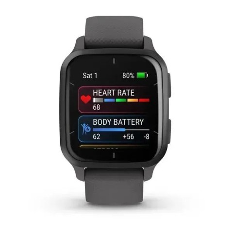 Смарт-годинник Garmin Venu Sq 2 сірий з грифельним безелем