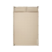 Матрац туристичний із подушкою, самонадувний двомісний Naturehike CNK2550WS025, вологостійкий, 200х130х6 см, бежевий