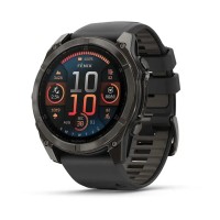 Смарт-часы Garmin fenix 8 AMOLED (51 мм) Sapphire карбоново-серый DLC черный/гравийно-серый