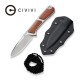 Ніж фіксований тактичний Civivi Mini Elementum, (5.7 см) Nitro-V / Guibourtia Wood