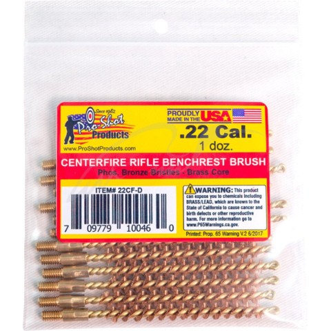 Набор ершей Pro-Shot д/карабинов .22 бронза 8/32 M 12 шт/уп