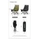 Стілець складаний Naturehike CNK2450JJ020, оливковий зелений