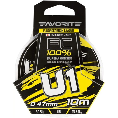 Флюорокарбон Favorite U1 FC 10m #8.0/0.47mm 30.5lb/13.84kg