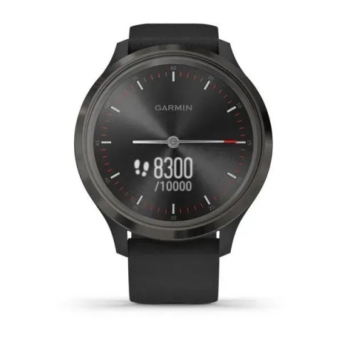 Смарт-годинник Garmin vivomove 3 із грифельним безелем та чорними корпусом і ремінцем