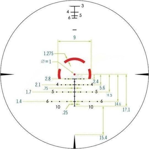 Приціл оптичний Vortex Strike Eagle 1-8x24 сітка AR-BDC3 c підсвічуванням