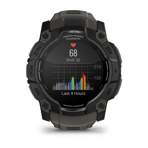 Смарт-годинник Garmin Instinct 3 (50 мм) AMOLED чорний/вугільний