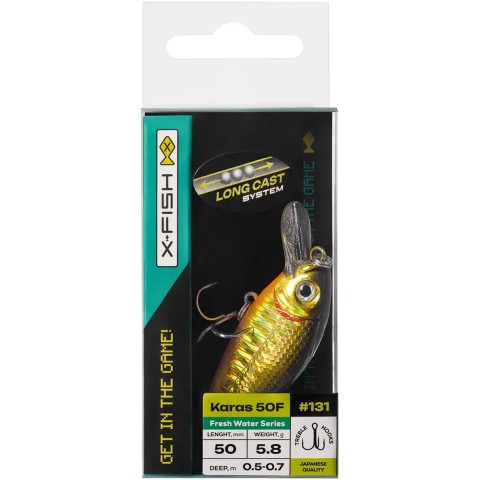 Воблер X-Fish Karas 50F 50mm 5.8g #131 (0.5-0.7m)