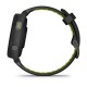 Смарт-часы Garmin Forerunner 265s с черным корпусом и черно-желтым силиконовым ремешком