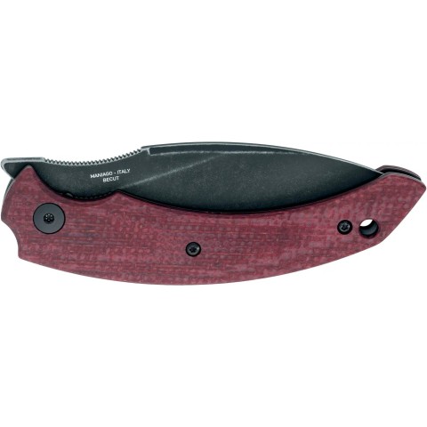 Нож Fox Honos Black Blade G10, ц:burgundy