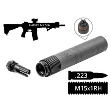 Модульний глушник з швидкоз'ємом AFTactical S441 SLA FH, .223 (5.56мм), 15x1RH Haenel MK556