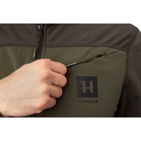 Флисовая кофта Harkila Olaf 2XL Willow green/Shadow grey