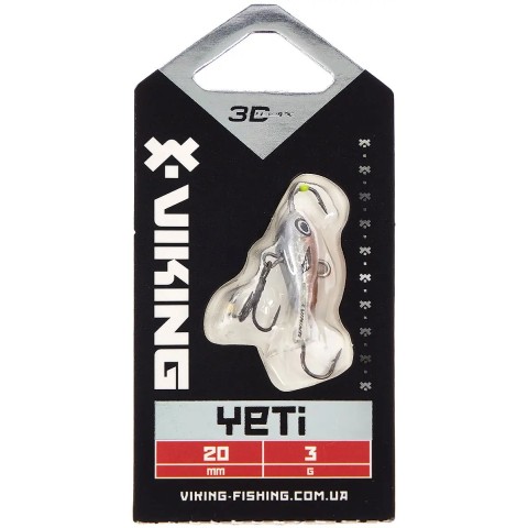 Балансир Viking Fishing Yeti Ice Jig 20mm 3.0g #12 Smoke Anchovy