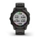 Смарт-часы Garmin fenix 7 Sapphire Solar карбоново-серые титановые DLC с титановим вентилируемым браслетом