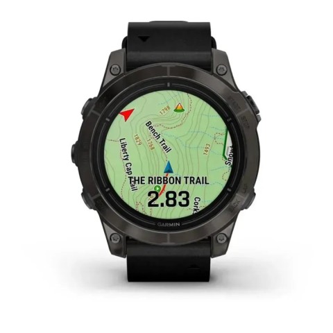 Смарт-часы Garmin epix Pro Gen 2 Sapphire Edition (47мм) карбоново-серые титановые DLC с черным кожаным ремешком