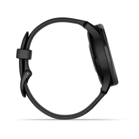 Смарт-часы Garmin vivomove Trend с грифельным стальным безелем, черными корпусом и ремешком