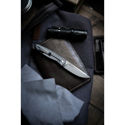 Ніж складаний кишеньковий Ruike M661-TZ, (7.4 см) steel 154СМ / G10 чорний