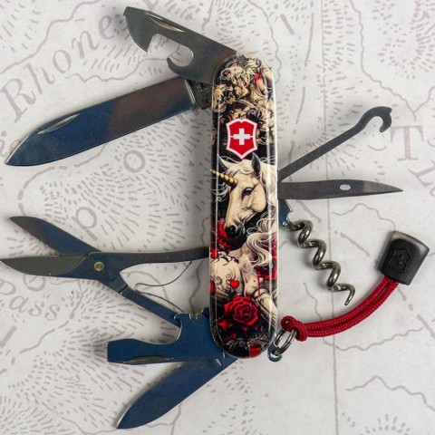 Складаний ніж Victorinox CLIMBER ZODIAC Чарівний эдиноріг 1.3703.7.Z5240pk