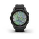 Смарт-часы Garmin fenix 7S Sapphire Solar карбоново-серые титановые DLC с черным ремешком