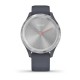 Смарт-годинник Garmin vivomove 3S зі сріблястим безелем та гранітно-синім ремінцем