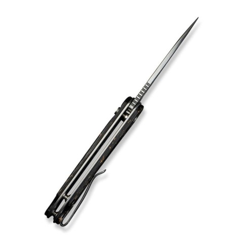 Ніж складаний кишеньковий Civivi Elementum II, (7.5 см) Damascus / Carbon Fiber & Resin