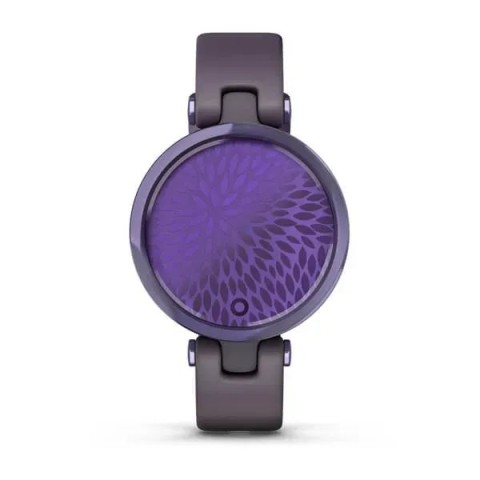Смарт-годинник Garmin Lily Sport з фіолетовим безелем, насичено-фіолетовим корпусом і силіконовим ремінцем