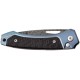 Нож Lionsteel Twain Damascus, Titanium / Carbon fiber blue