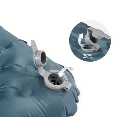 Матрац туристичний надувний одномісний Naturehike CNH22DZ018, надлегкий, 196x64x7 см, чорний, для туризму із мішком для надування